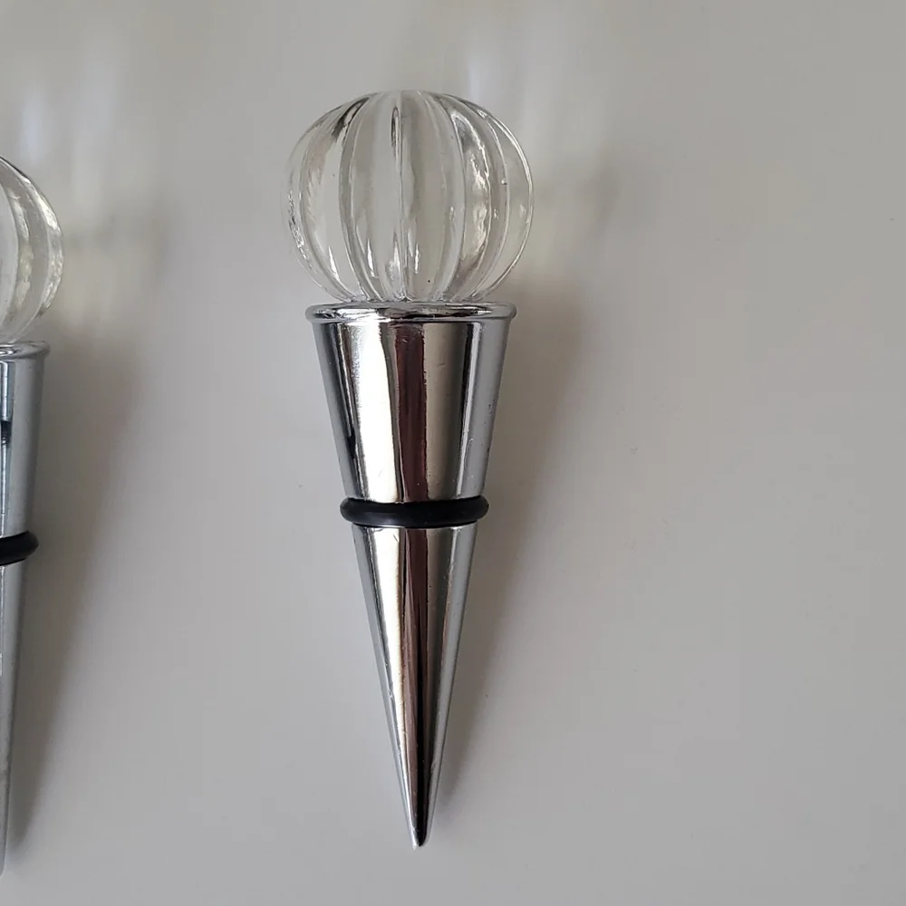 Royal Limited Vintage Crystal Corkscrew Wine Opener with 2 Wine Stoppers Box Set